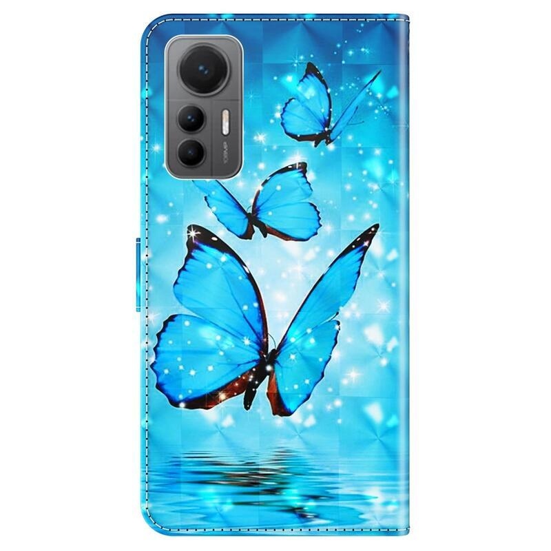 Print peněženkové pouzdro na mobil Xiaomi 12 Lite - modří motýli