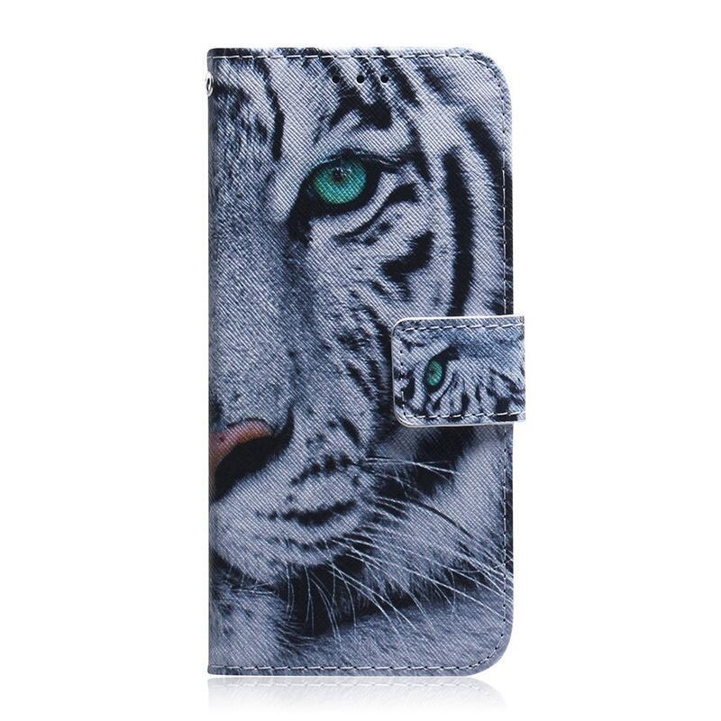 Print peněženkové pouzdro na mobil Xiaomi Redmi 10/Redmi 10 (2022) - bílý tygr