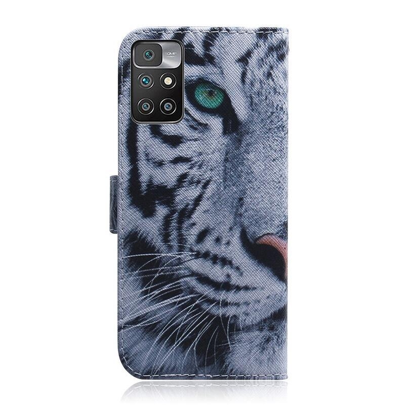 Print peněženkové pouzdro na mobil Xiaomi Redmi 10/Redmi 10 (2022) - bílý tygr