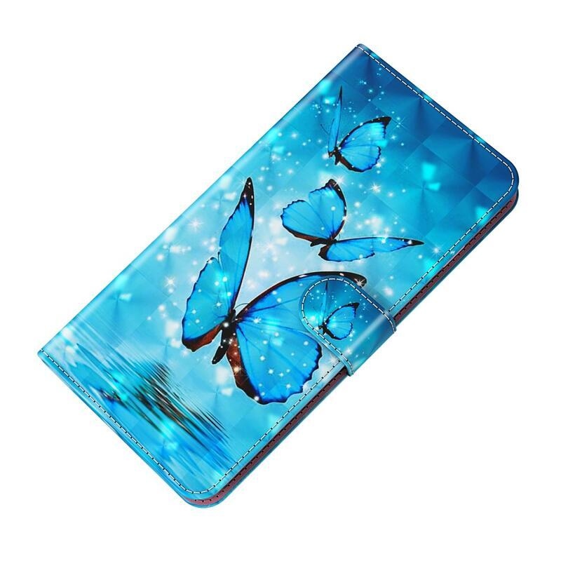 Print peněženkové pouzdro na mobil Xiaomi Redmi 10C - modří motýli