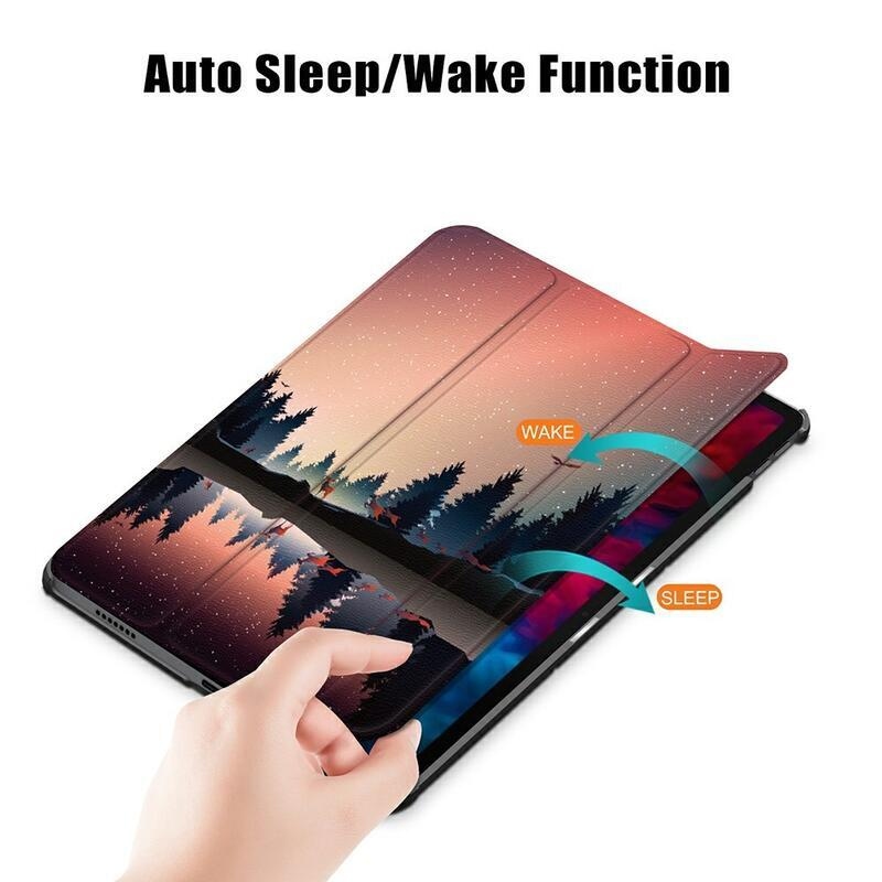 Print polohovatelné pouzdro na Lenovo Tab P11 Pro - les