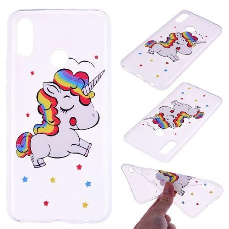 Printies gelový obal na mobil Honor 10 Lite a Huawei P Smart (2019) - jednorožec