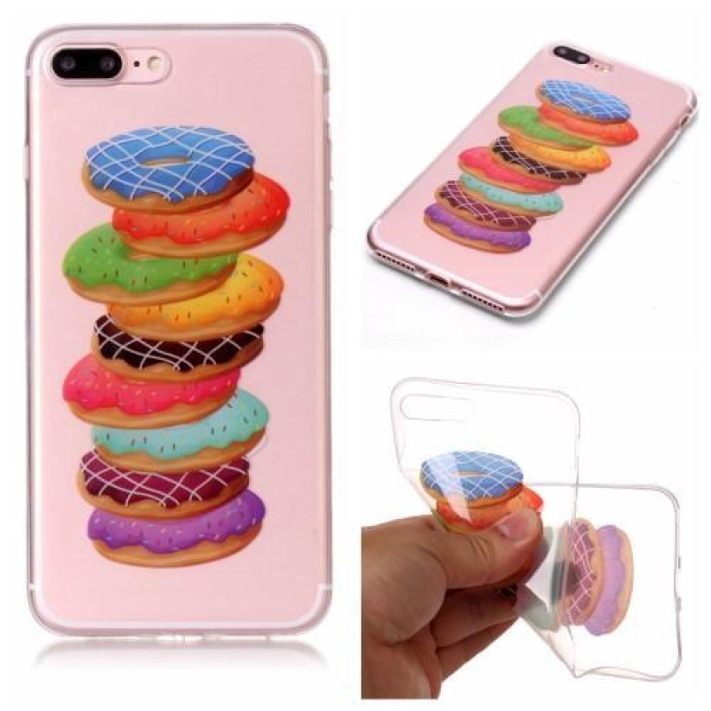 Printy gelový obal na iPhone 8 Plus a 7 Plus - donutky