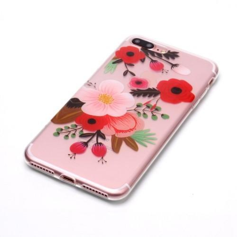 Printy gelový obal na iPhone 8 Plus a 7 Plus - květinový motiv