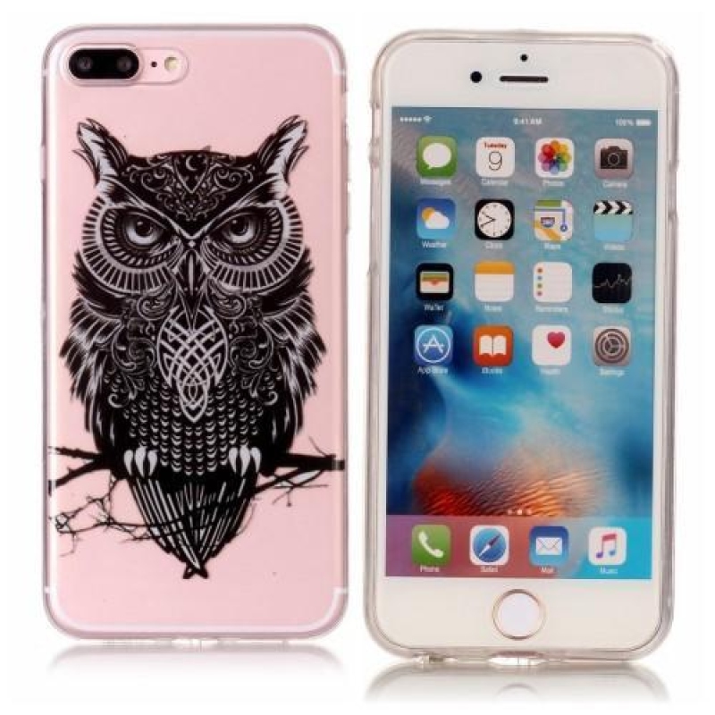 Printy gelový obal na iPhone 8 Plus a 7 Plus - sova