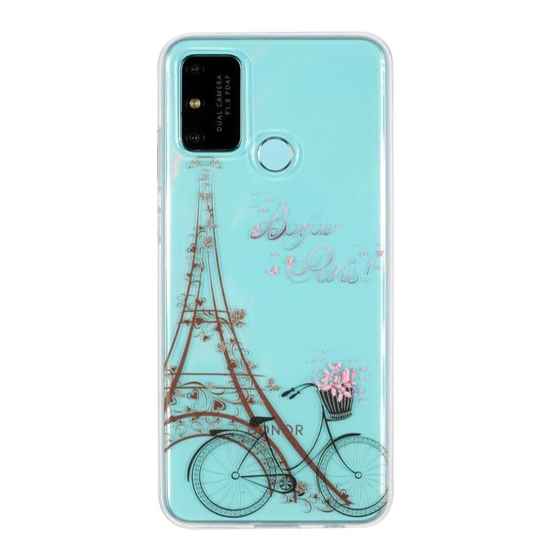 Printy gelový obal na mobil Honor 9A - Eiffelova věž a kolo