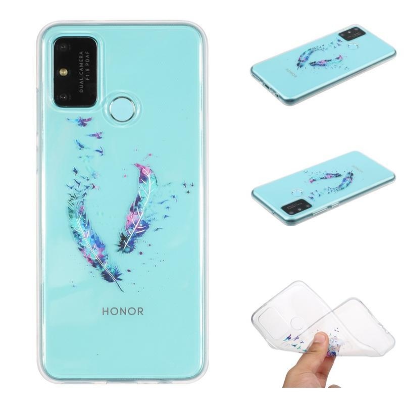 Printy gelový obal na mobil Honor 9A - pírka