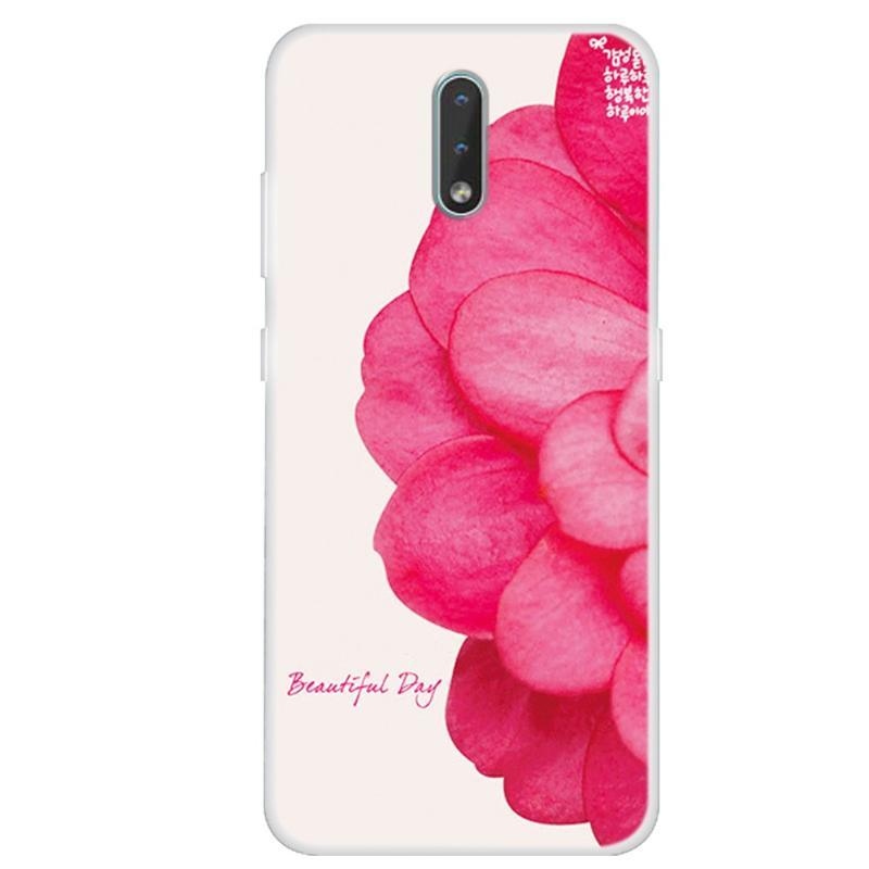 Printy gelový obal na mobil Nokia 2.3 - růžové listy květu