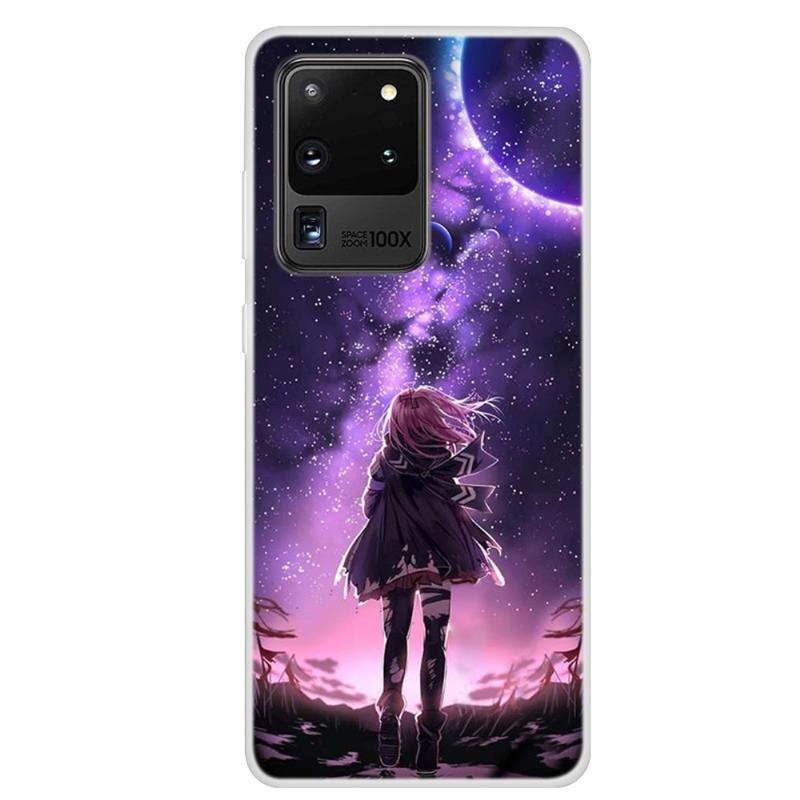 Printy gelový obal na mobil Samsung Galaxy S20 Ultra - dívka a měsíc