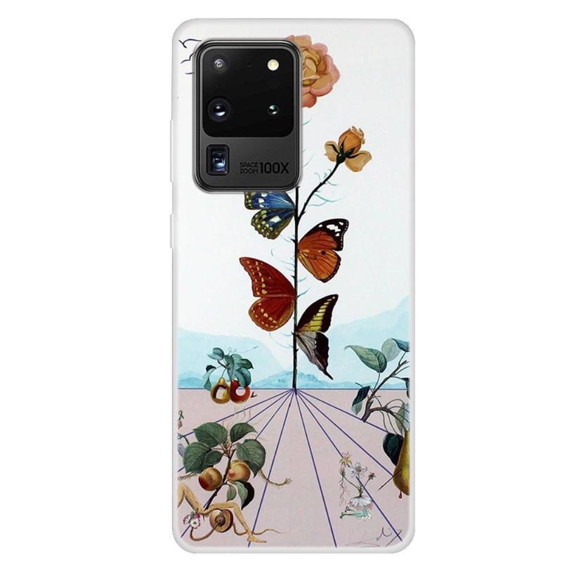 Printy gelový obal na mobil Samsung Galaxy S20 Ultra - motýli a květina
