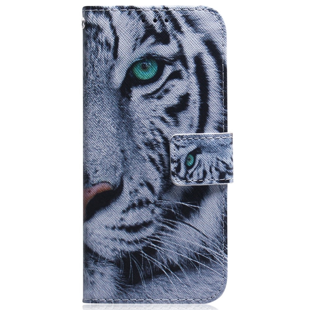 Printy knížkové pouzdro na Honor 600 Lite 5G - bílý tygr
