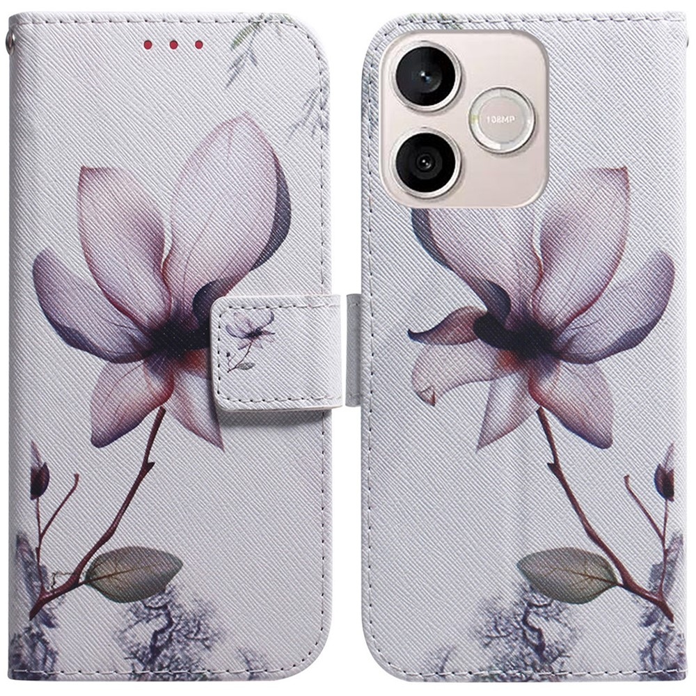 Printy knížkové pouzdro na Honor 600 Lite 5G - růžový květ