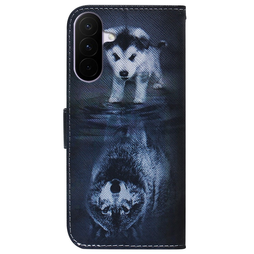 Printy knížkové pouzdro na Samsung Galaxy A27 - štěně a odraz vlka