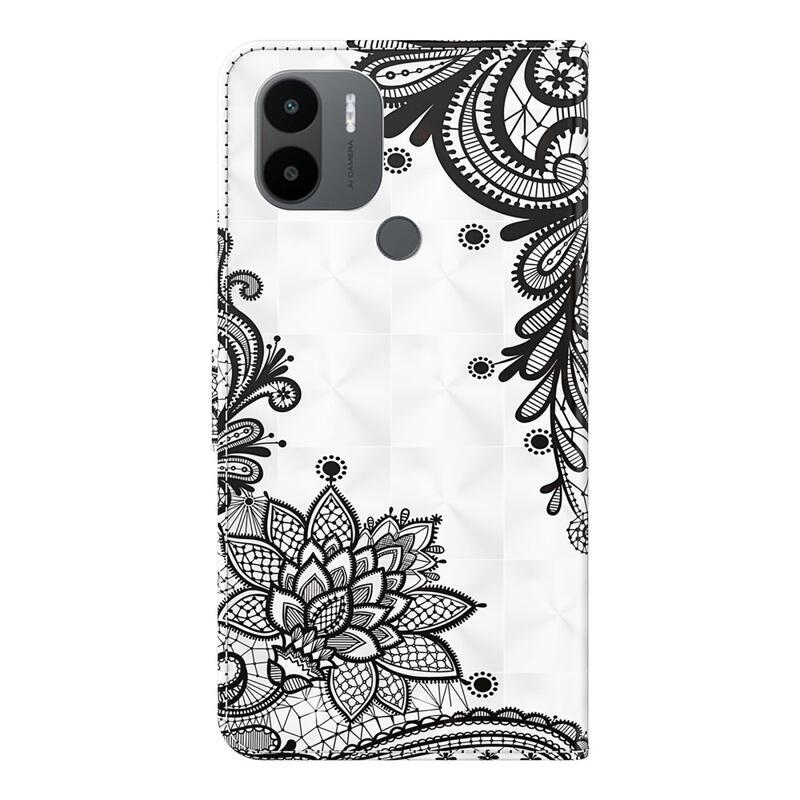 Printy peněženkové pouzdro na mobil Xiaomi Redmi A1+/A2+ - krajkový květ