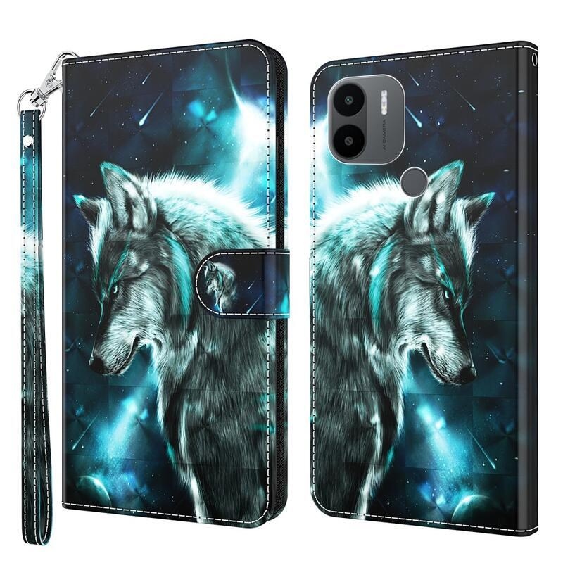 Printy peněženkové pouzdro na mobil Xiaomi Redmi A1+/A2+ - vlk