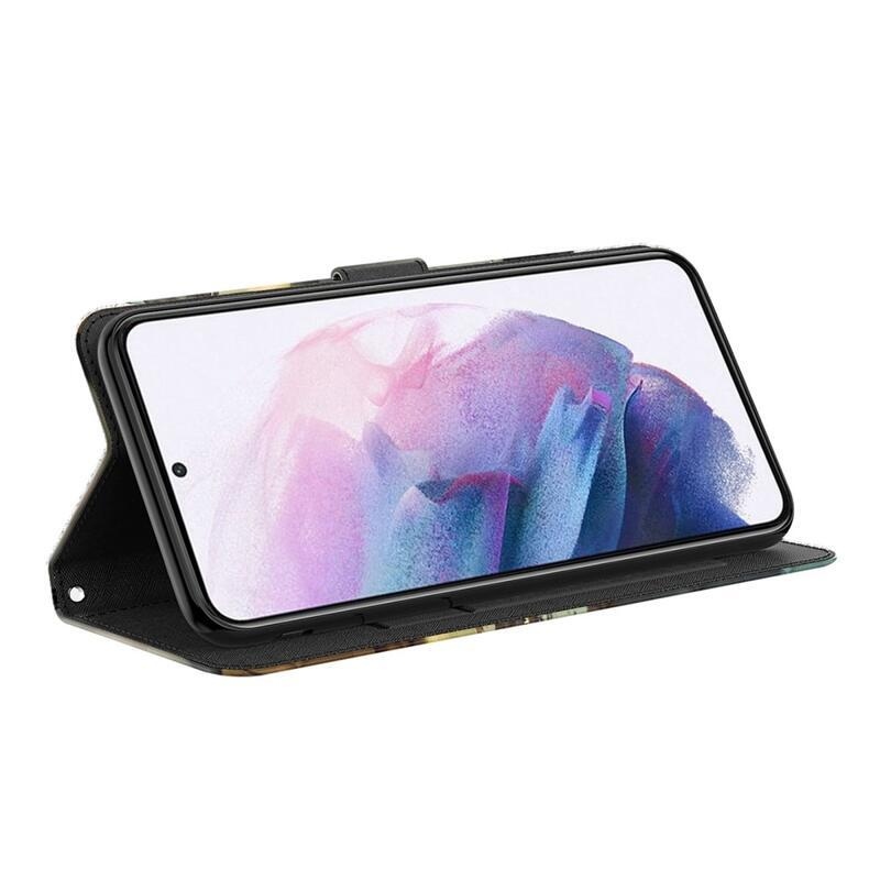Printy peněženkové pouzdro pro mobil samsung Galaxy A33 5G - kočka a odraz tygra