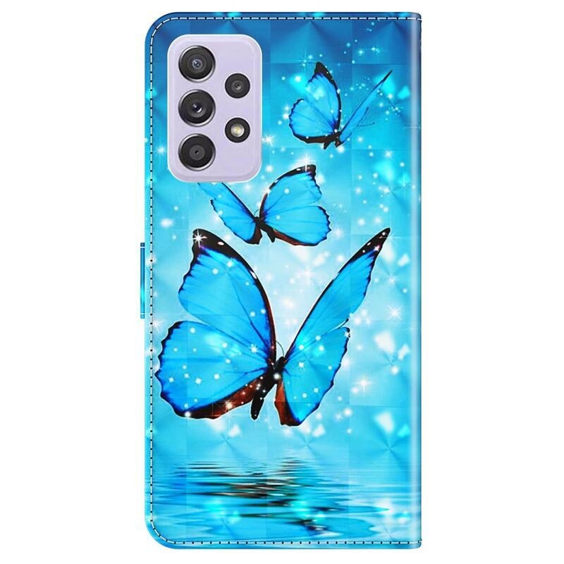 Printy peněženkové pouzdro pro mobil samsung Galaxy A33 5G - modří motýli
