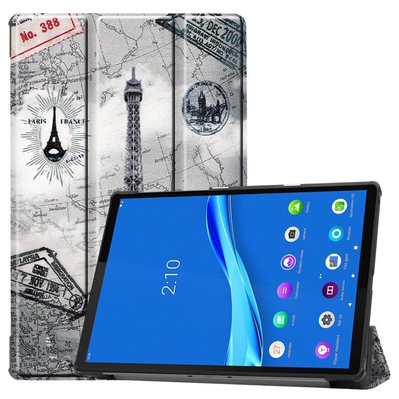 Printy PU kožené pouzdro na tablet Lenovo Tab M10 Plus TB-X606F/X/V - Eiffelova věž