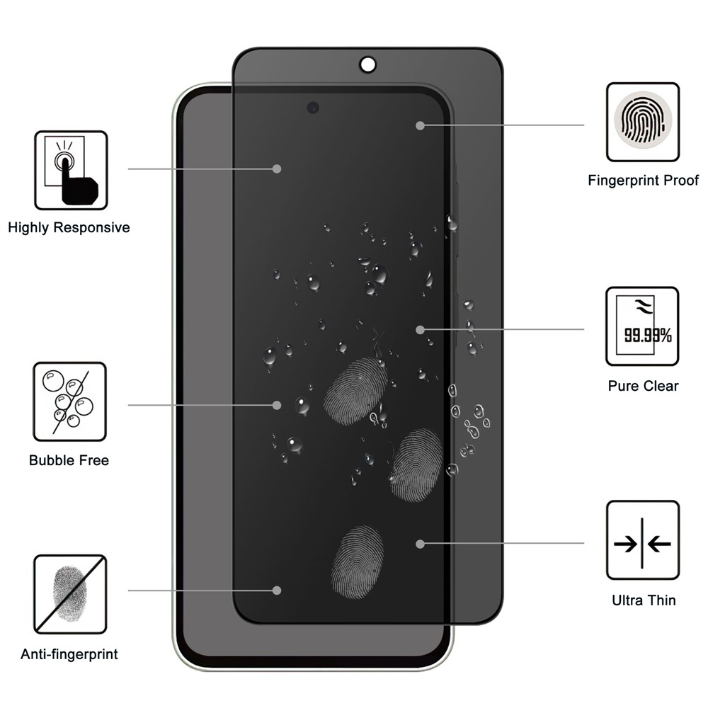 Privacy 2.5D celoplošné tvrzené sklo na Samsung Galaxy A27