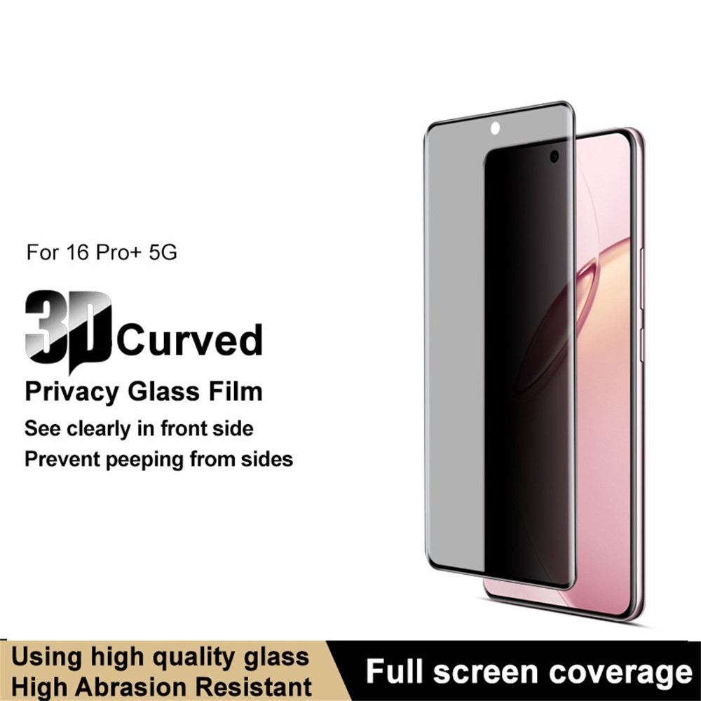 Privacy celoplošné tvrzené sklo (lepidlo pouze na hranách) na mobil Realme 16 Pro+ 5G