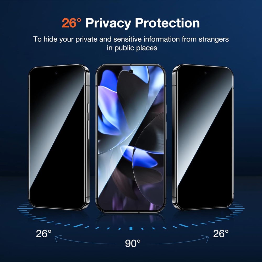 Privacy celoplošné tvrzené sklo na mobil Google Pixel 11 Pro/11/10 Pro/10/9 Pro/9