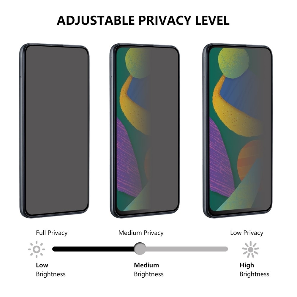Privacy celoplošné tvrzené sklo na mobil Xiaomi Redmi 17 4G/5G