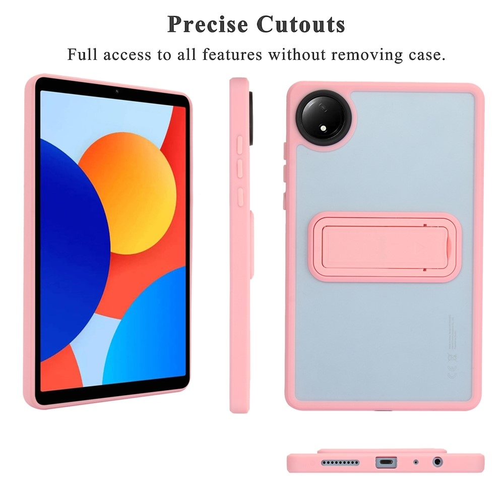 Skiny gelový obal s pevnými zády a výklopným stojánkem na Xiaomi Redmi Pad SE 8.7 - růžový