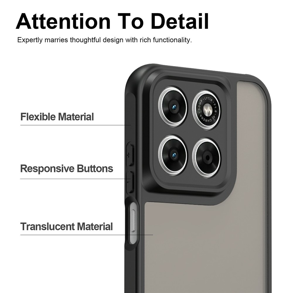 Proof gelový obal s pevnými zády na Motorola Moto G87 5G/G77 5G/G67 5G - černý