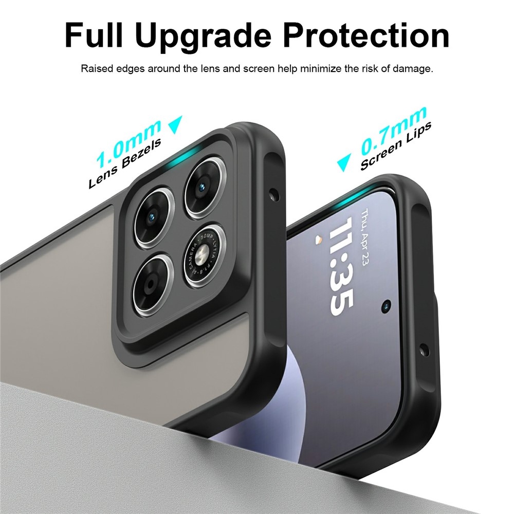 Proof gelový obal s pevnými zády na Motorola Moto G87 5G/G77 5G/G67 5G - černý