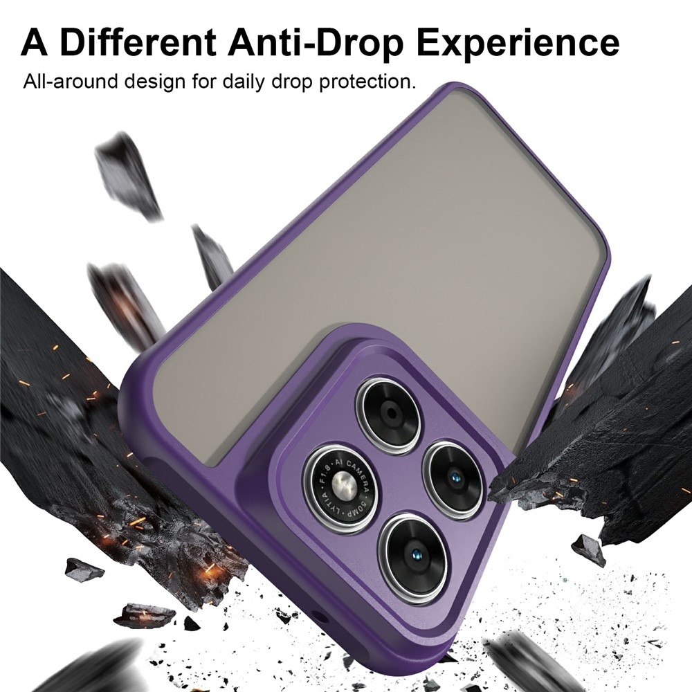 Proof gelový obal s pevnými zády na Motorola Moto G87 5G/G77 5G/G67 5G - fialový