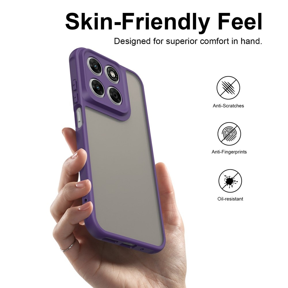Proof gelový obal s pevnými zády na Motorola Moto G87 5G/G77 5G/G67 5G - fialový