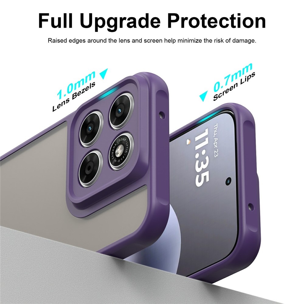 Proof gelový obal s pevnými zády na Motorola Moto G87 5G/G77 5G/G67 5G - fialový