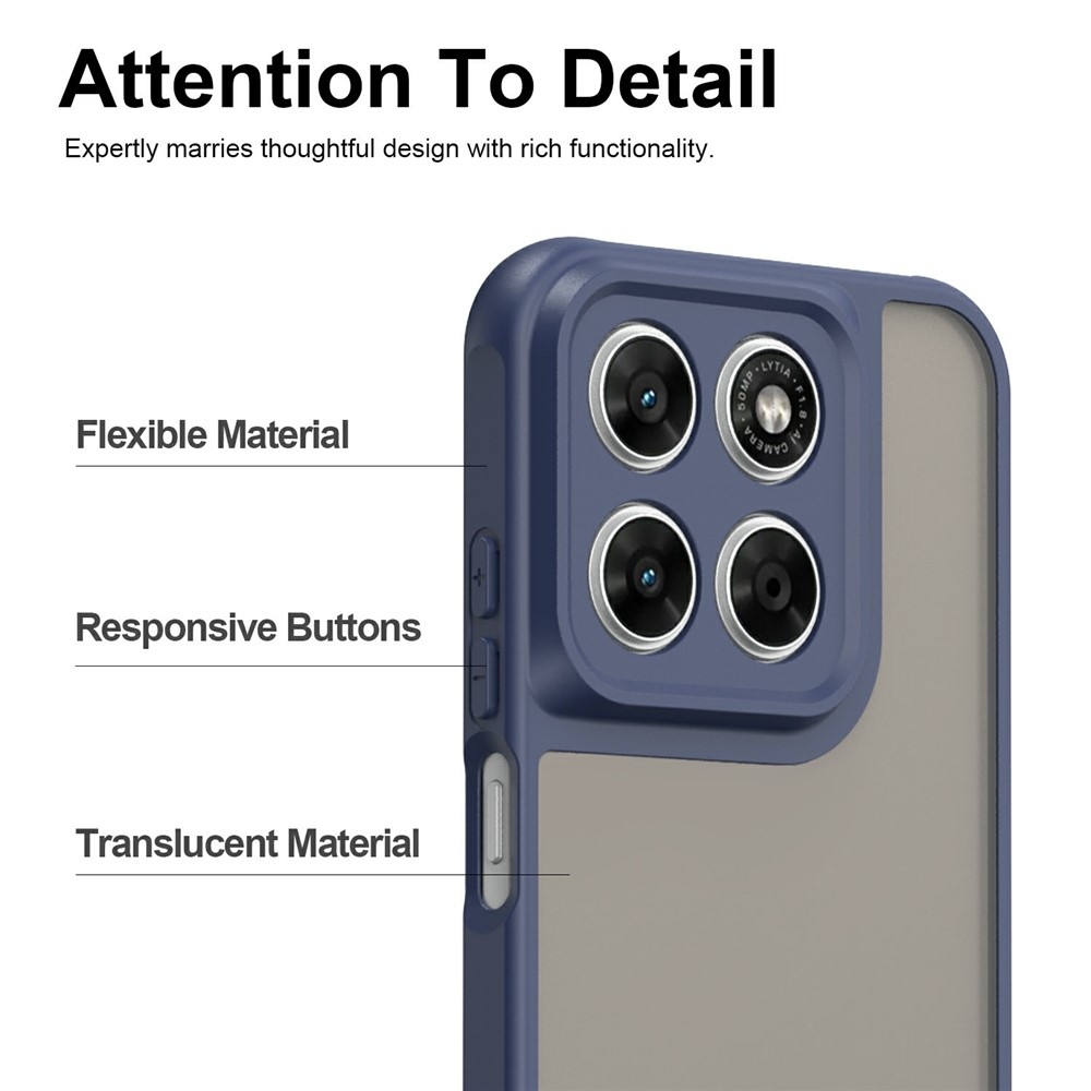 Proof gelový obal s pevnými zády na Motorola Moto G87 5G/G77 5G/G67 5G - modrý