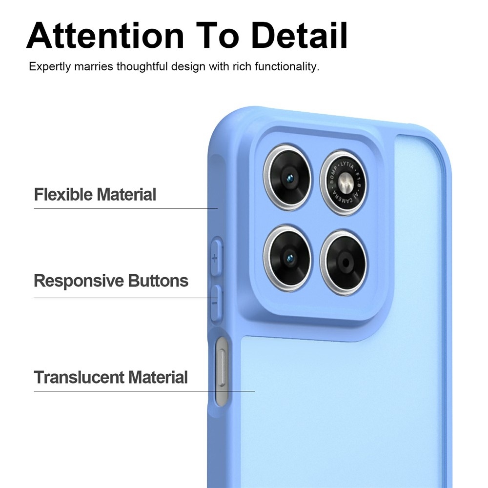 Proof gelový obal s pevnými zády na Motorola Moto G87 5G/G77 5G/G67 5G - světlemodrý