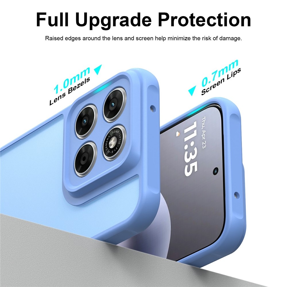 Proof gelový obal s pevnými zády na Motorola Moto G87 5G/G77 5G/G67 5G - světlemodrý