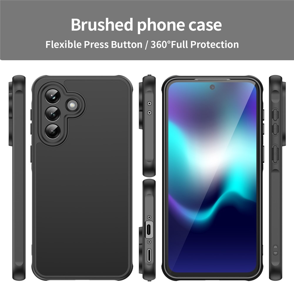 Proof gelový obal s pevnými zády na Samsung Galaxy A37 5G - černý/černý