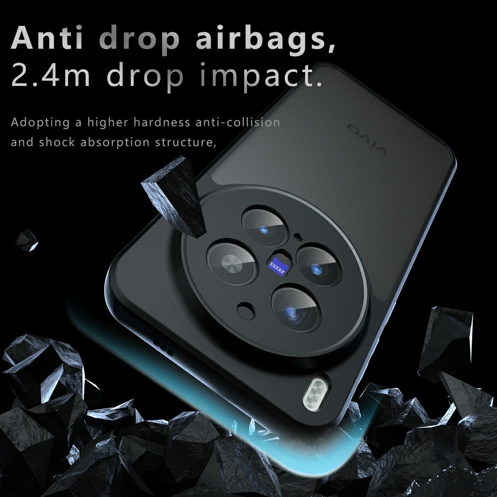 Proof gelový obal s pevnými zády na Vivo X300 Pro 5G - černý