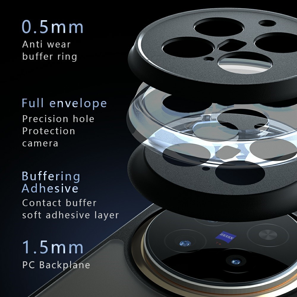 Proof gelový obal s pevnými zády na Vivo X300 Pro 5G - černý