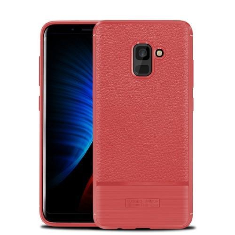 ProtectTexture gelový obal na Samsung Galaxy A8 Plus (2018) - červený
