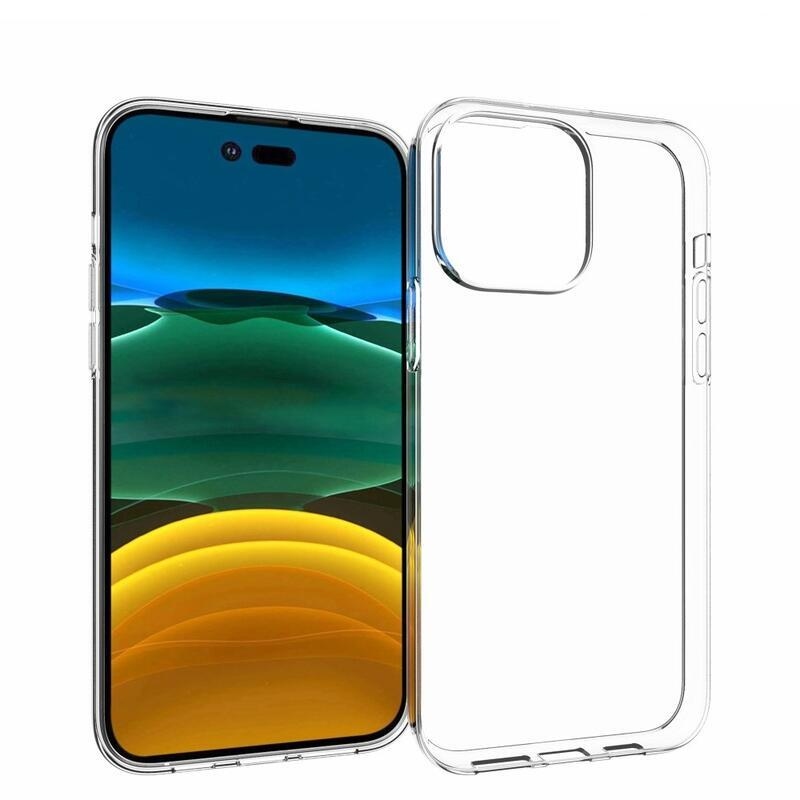 Průhledný gelový obal na mobil iPhone 14 Pro Max 6.7 - průhledný