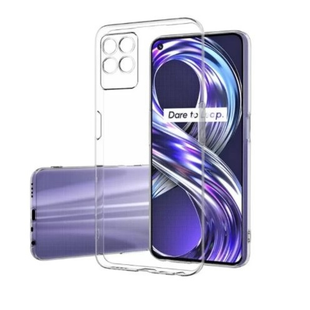 Průhledný gelový obal na mobil Realme 8i - průhledný