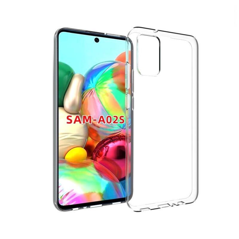 Průhledný gelový obal na mobil Samsung Galaxy A02s (164.2x75.9x9.1mm) - průhledný
