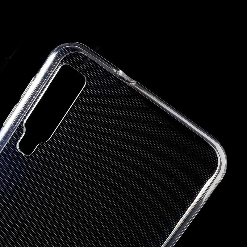 Průhledný gelový obal na mobil Samsung Galaxy A7 (2018) - průhledný