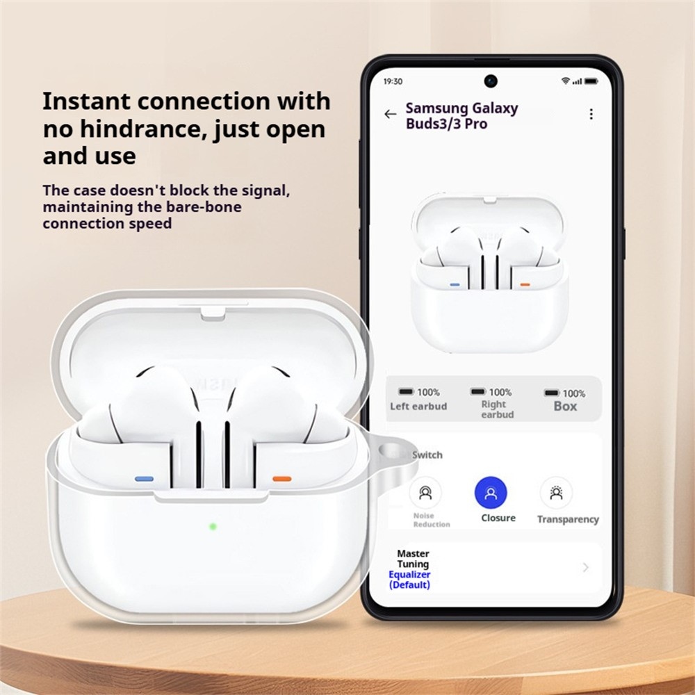 Průhledný gelový obal na Samsung Galaxy Buds3 FE/Buds3 Pro/Buds3