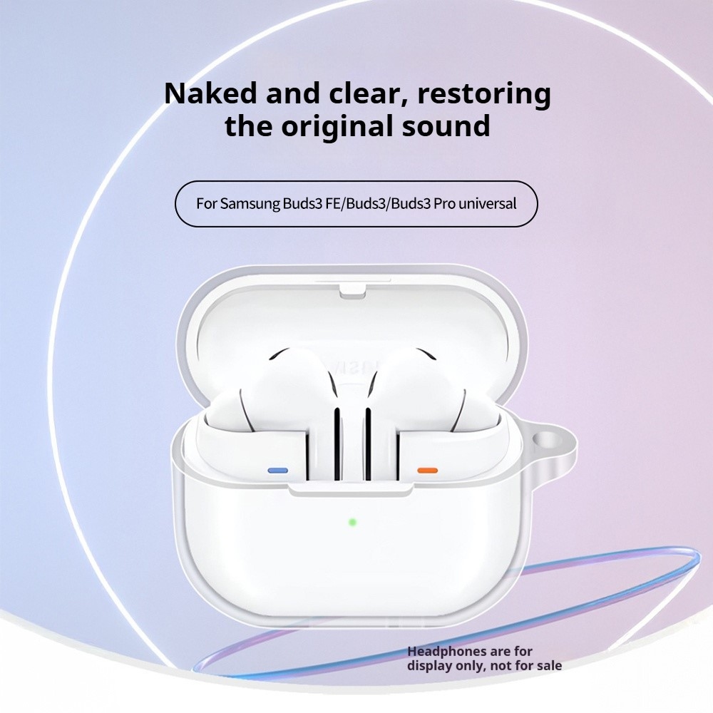 Průhledný gelový obal na Samsung Galaxy Buds3 FE/Buds3 Pro/Buds3