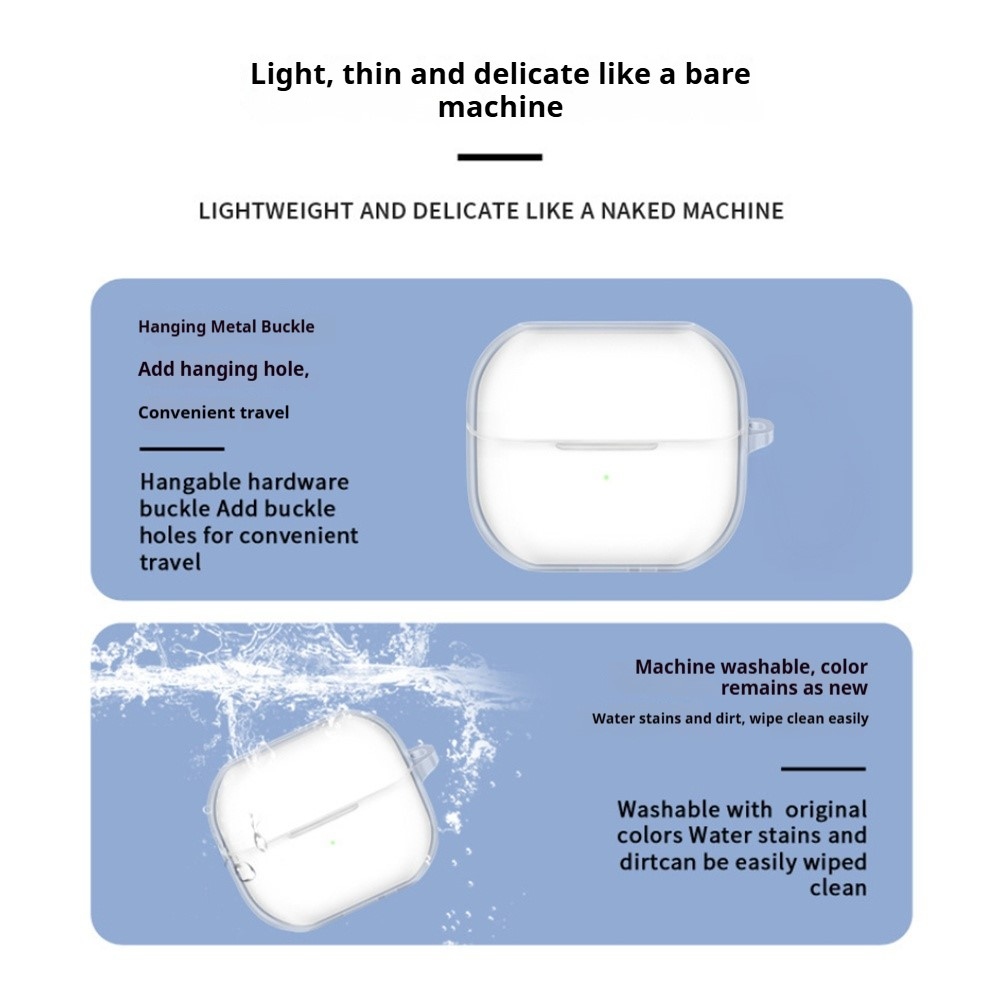 Průhledný gelový obal na Samsung Galaxy Buds3 FE/Buds3 Pro/Buds3