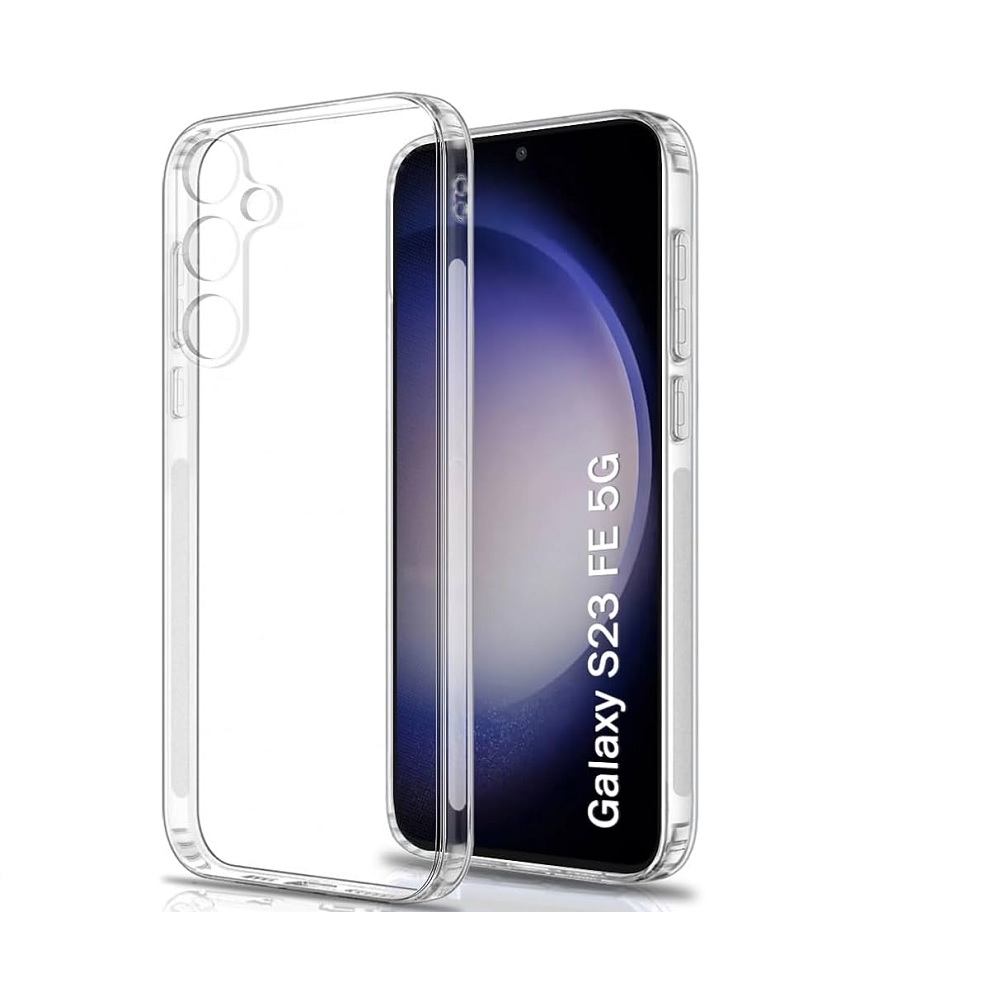 Průhledný gelový obal na Samsung Galaxy S23 FE - průhledný