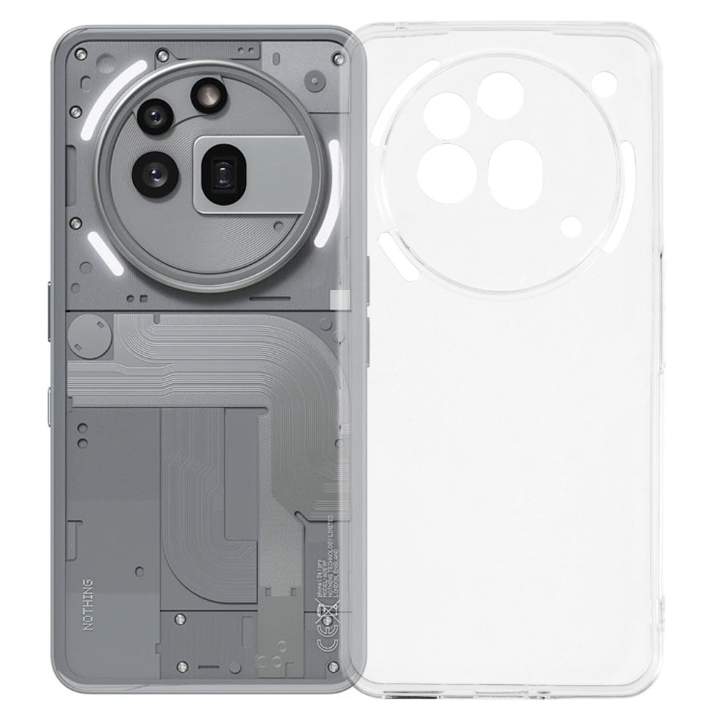 Průhledný gelový obal pro mobil Nothing Phone (3a) Pro - průhledný