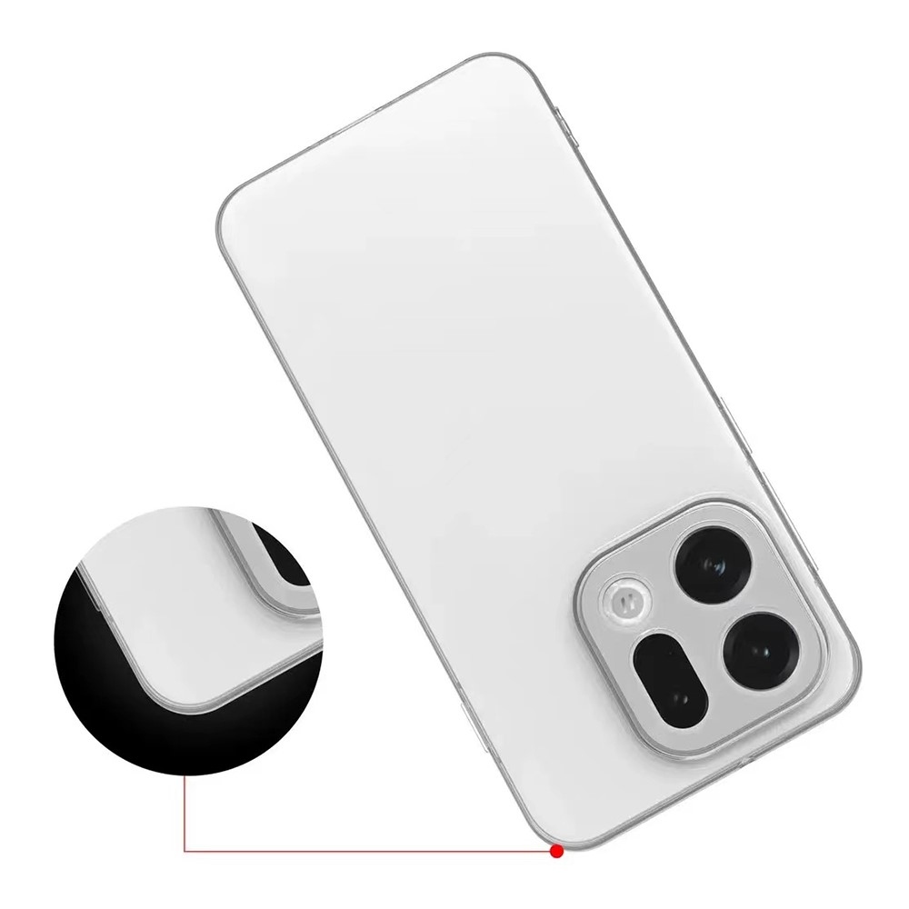 Průhledný gelový obal pro mobil Oppo Find X9 5G - průhledný