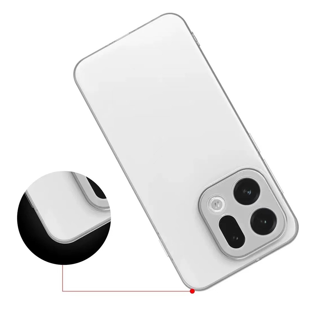 Průhledný gelový obal pro mobil Oppo Find X9 Pro 5G - průhledný